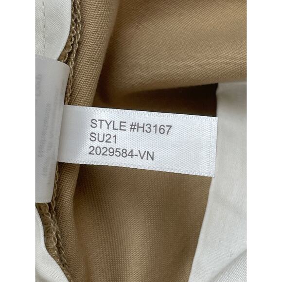 J Crew Pants Mens 33 x 32 Khaki Stretch Slim Fit Flex Chino Flat Front Tapered - Picture 7 of 9